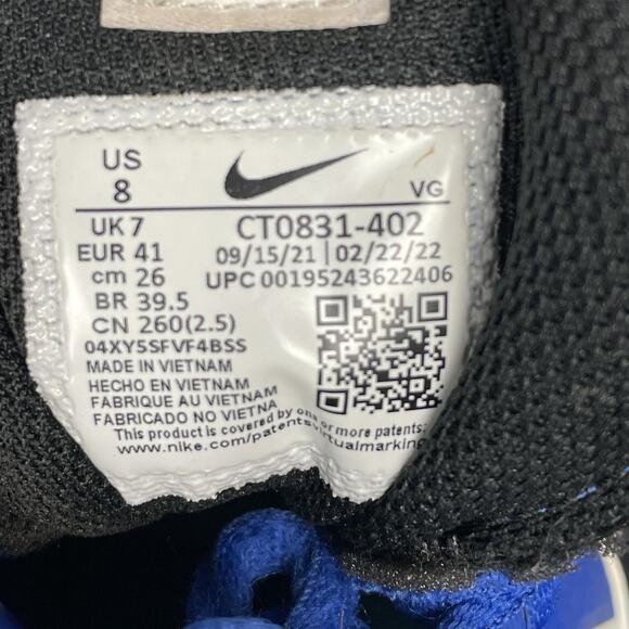 Nike Force Trout 8 Pro MCS Baseball Cleats Shoes Mens 8 Game Royal Blue White - Picture 12 of 12